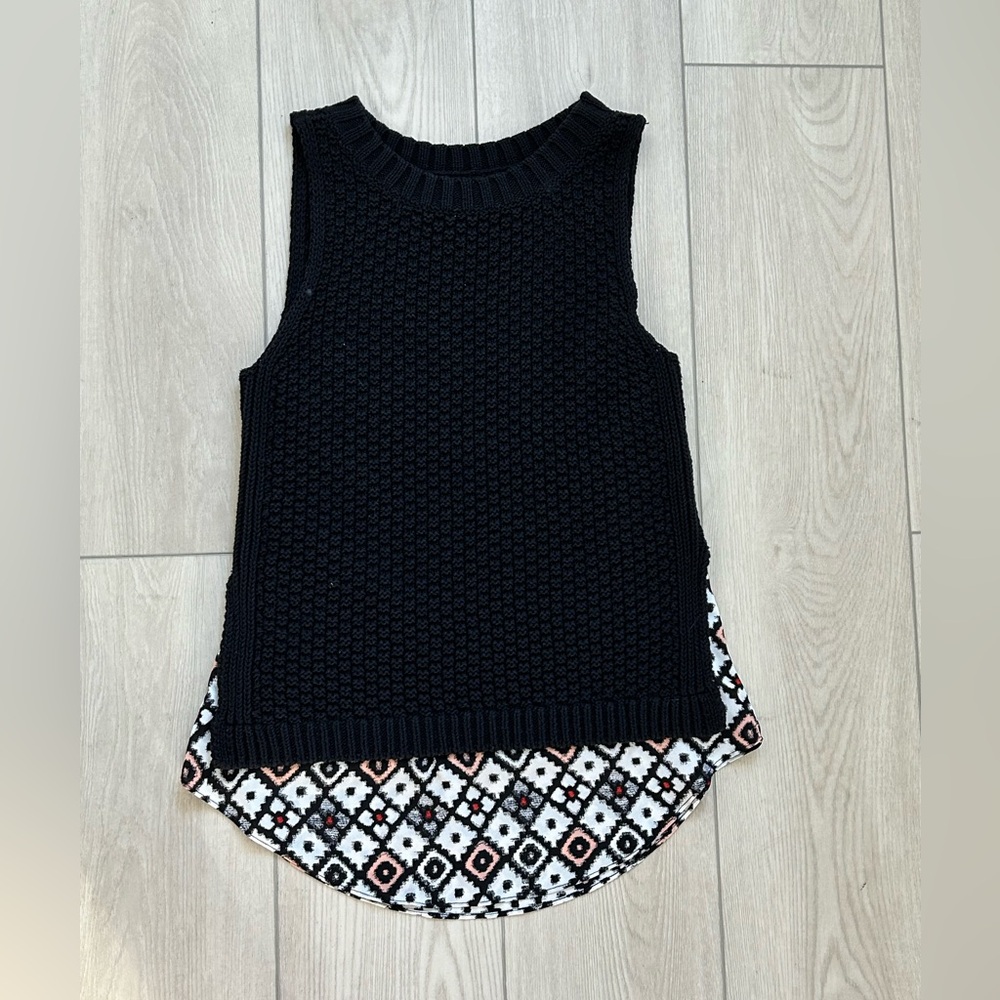 Ann Taylor Loft ~ Patchwork Two In One Sweater Ta… - image 3